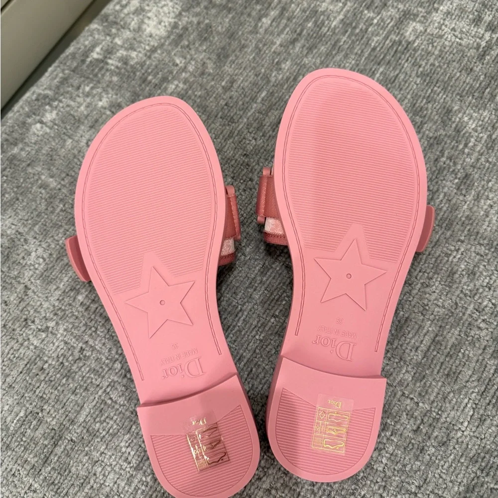 Christian Dior Pink Slide Sandals - Picture 7 of 9